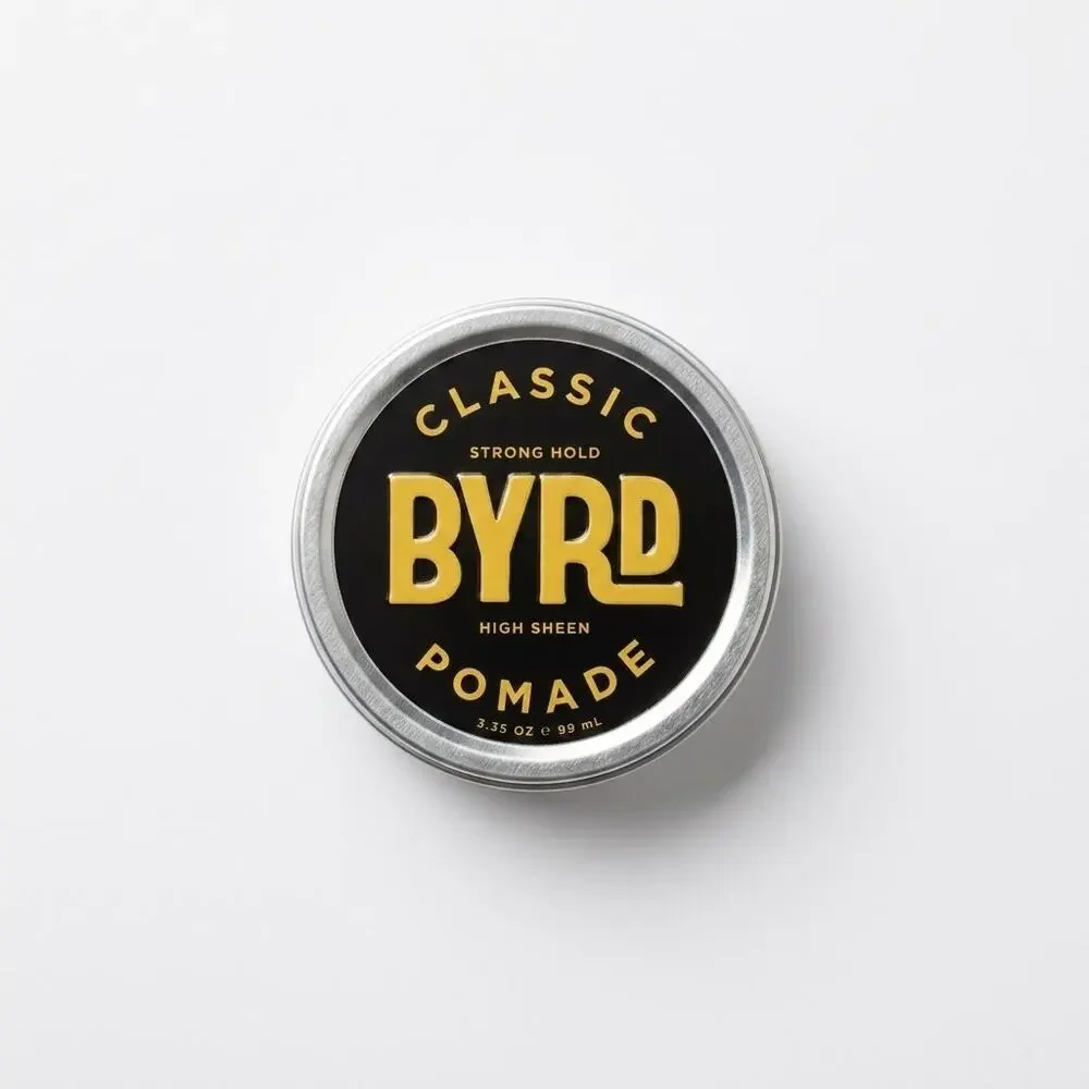 Byrd Classic Pomade Strong Hold High Sheen Hair Styling Wax 3.35 Oz Mens