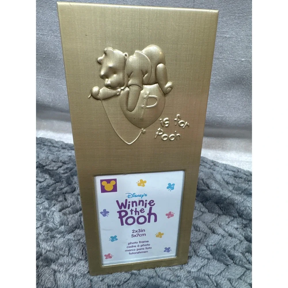 Disney Winnie the‎ Pooh Gold P is for Pooh 2x3 Photo Frame Nursery Decor 5016AA