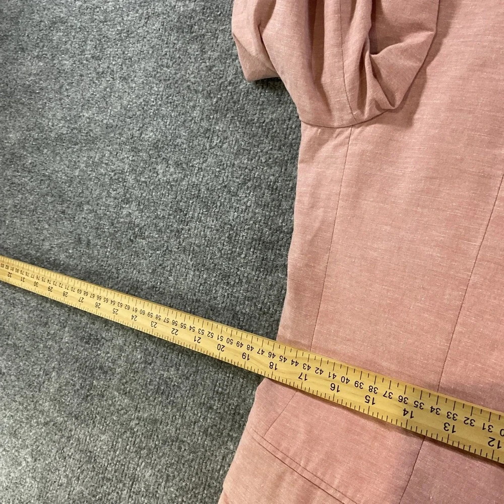 Perry Ellis Mens Slim Fit Cotton Linen Blazer 38 Regular Dusty Rose Pink Jacket