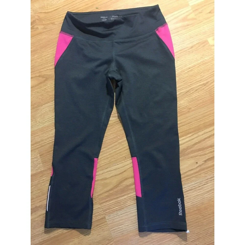 Lot of 3 Women's Activewear Workout Cropped Leggings Champion Reebok Size Small