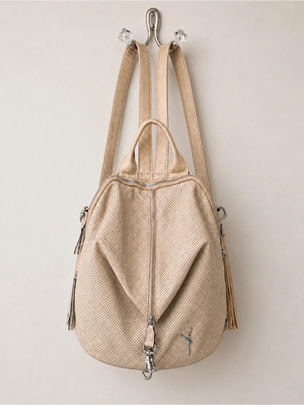 SURI FREY Beige Convertible Backpack