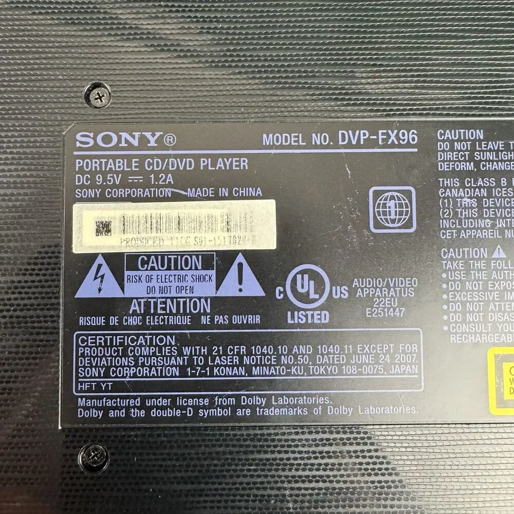 Sony dvp fx96