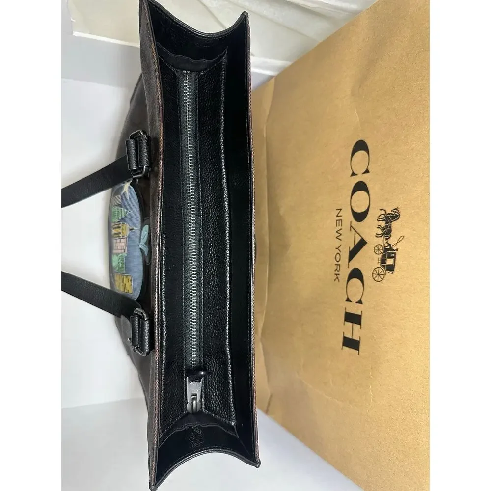 Coach structured tote