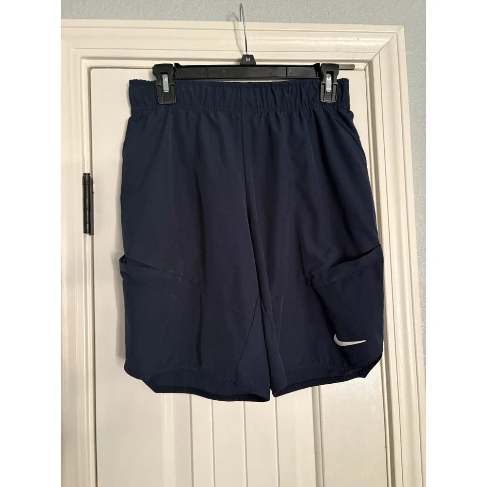 Nike Dri-FIT Training Shorts Men Small Navy Blue Athletic Performance Activewear