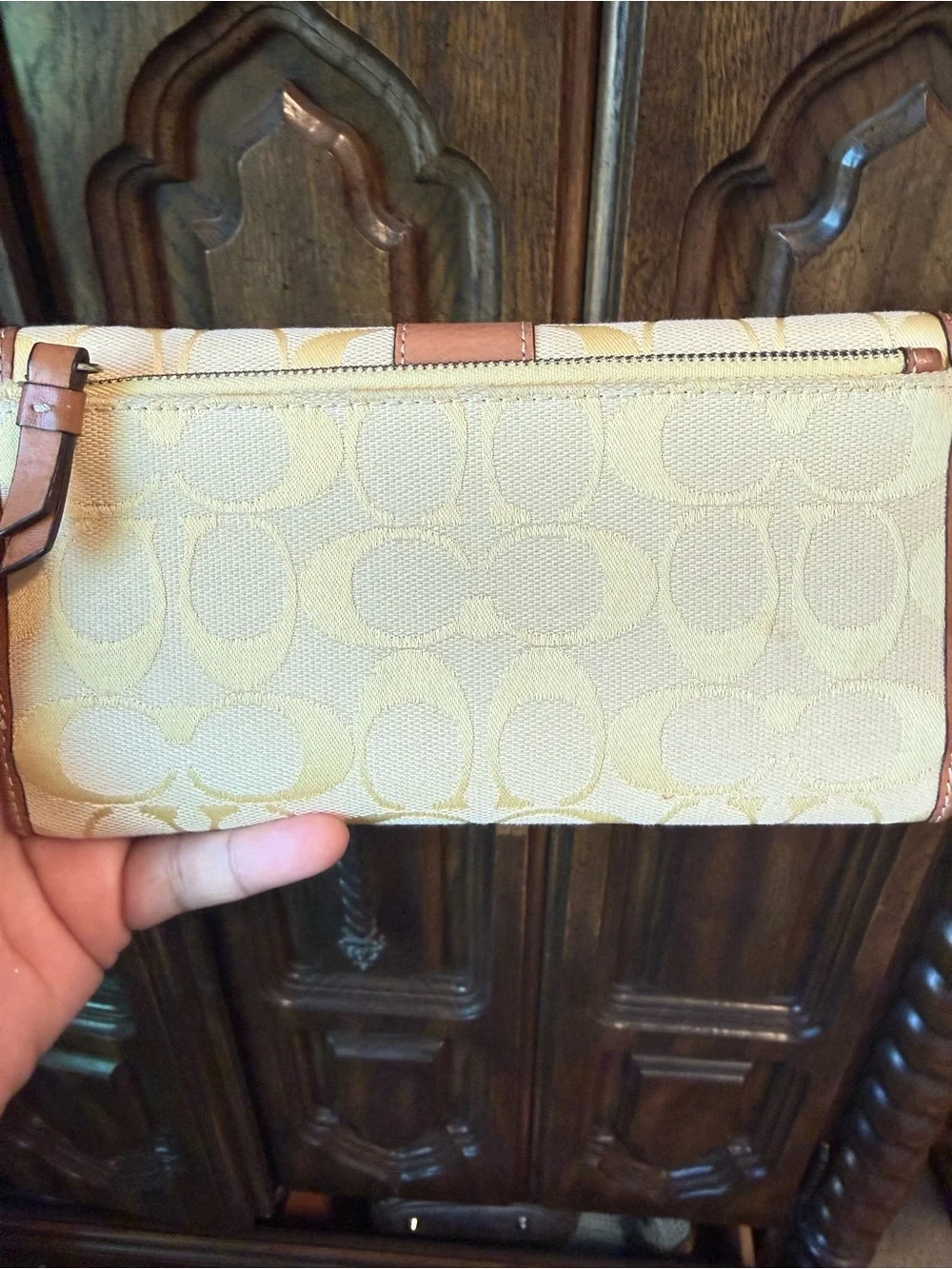 Coach yellow jacquard
