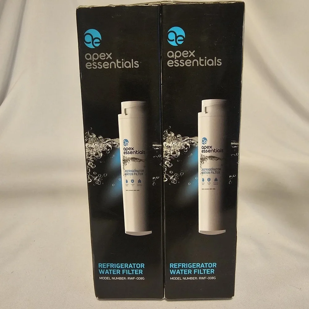 2 Pack Apex Essentials RWF-008G Refrigerator Water Filter Sealed GSWF Kenmore GE
