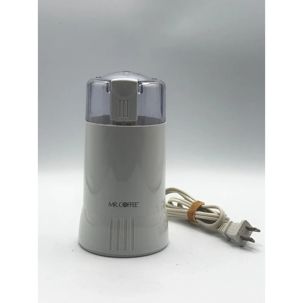Mr. Coffee Model IDS 55 Electric Coffee or Spice Grinder White Works