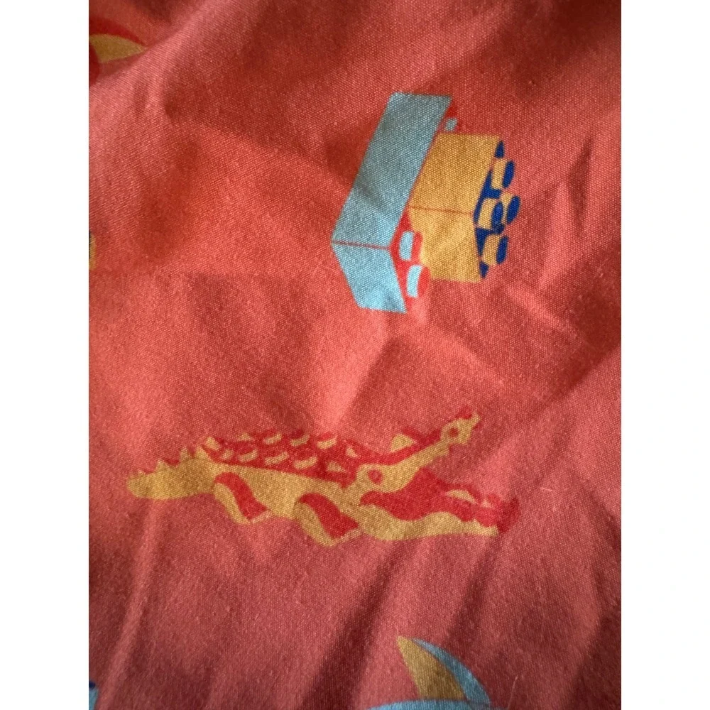 Maamgic Boys Orange Building Block Tropical 2-in-1 Swim Trunks Size 5/6