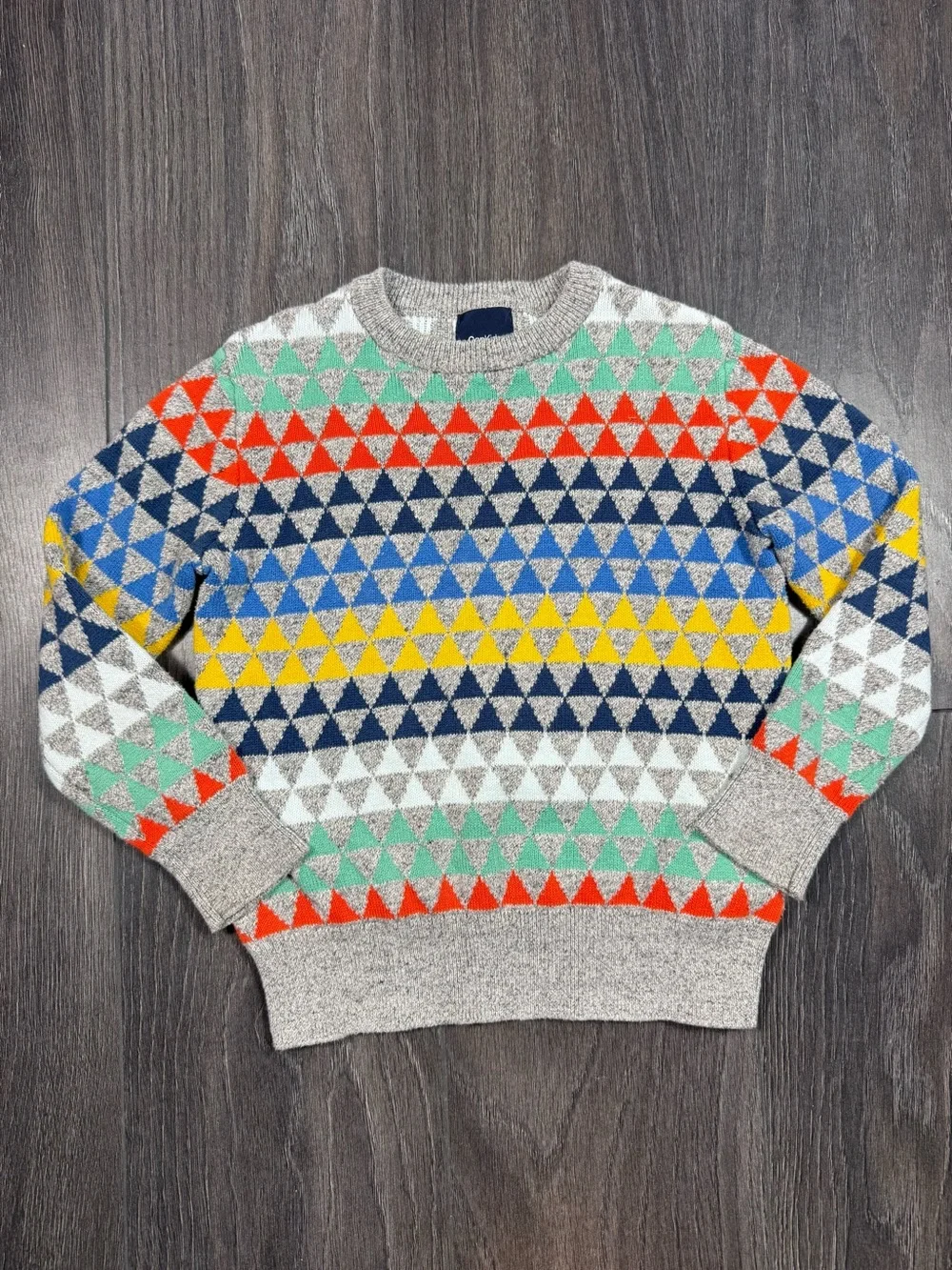 GAP Colorful Geometric Crewneck Sweater