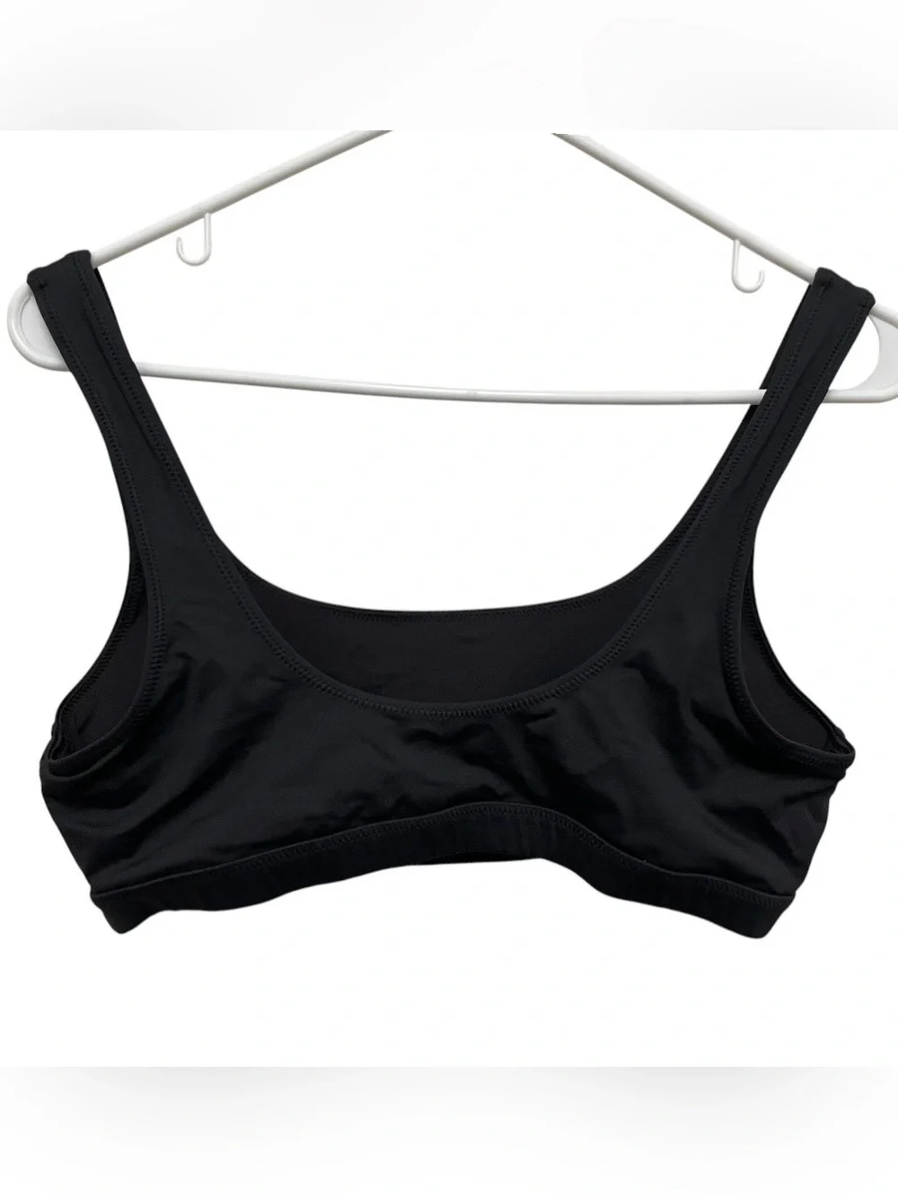 Skims signature swim tank bikini top scoop neck onyx