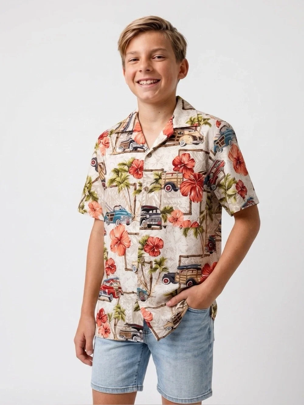 Vintage Islands Fine Burgers & Drinks Hawaiian Aloha Shirt - Size XS.