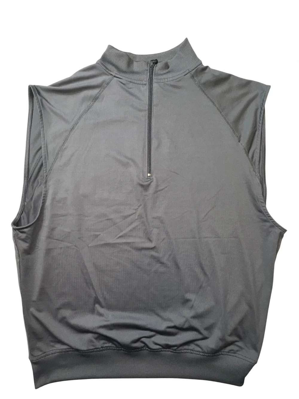 FootJoy FJ Men’s Large Gray Sleeveless 1/4 Zip Golf Performance Vest Stretch