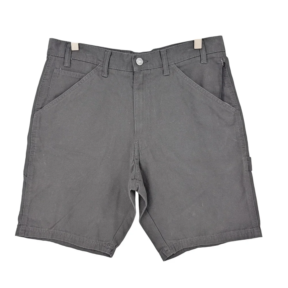 Katin Stanley Carpenter Short Mens 30 Gray Cotton Canvas Utility Workwear Skater