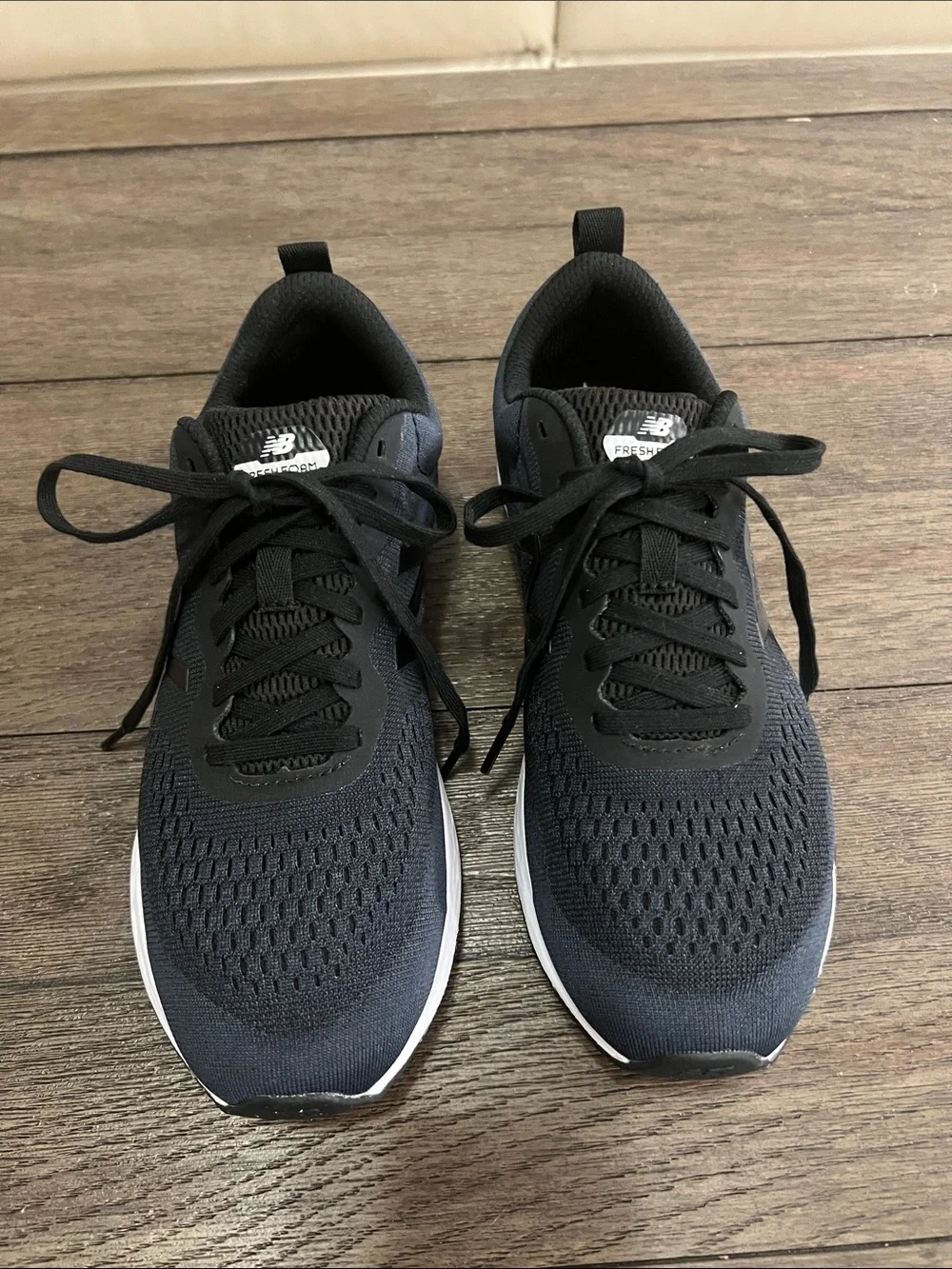 New Balance Women’s Slate blue/grey and White Knit Running Sneakers