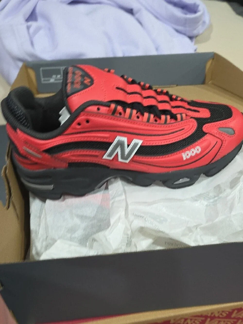New Balance striking red