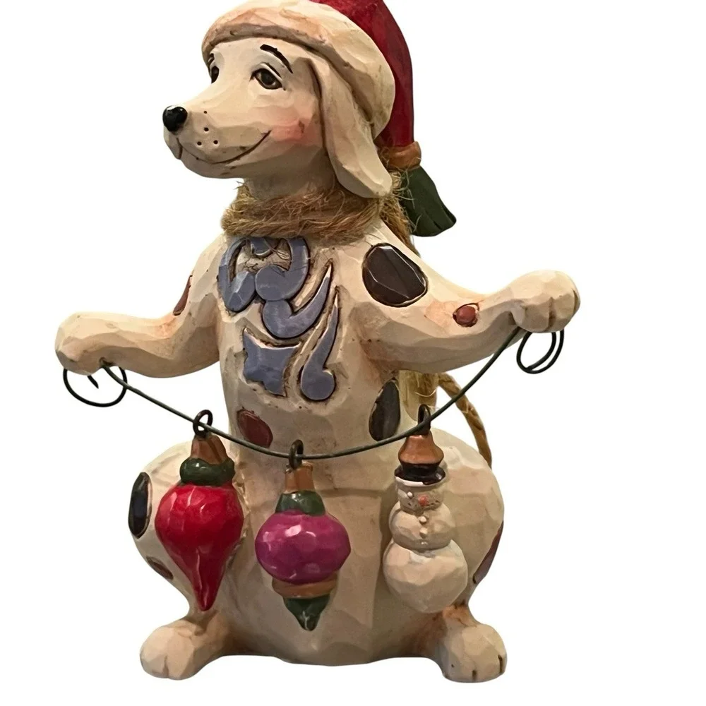 Jim Shore White Dog Christmas Ornament Handmade Heartwood Creek Collection