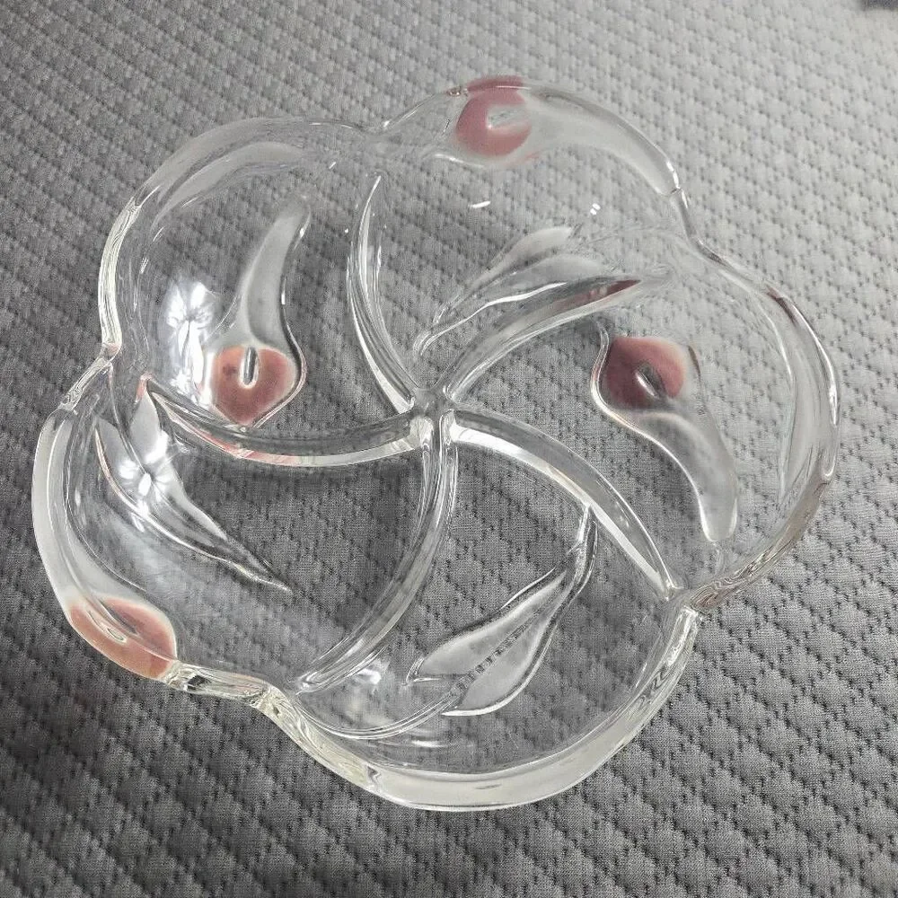 Mikasa Crystal Divided Relish Calla Lily Mayfair 5 Compartment 549/345 W Germany