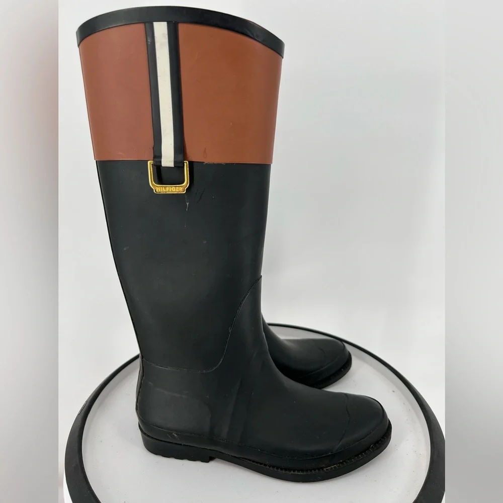 TOMMY HILFIGER‎  VIKTORIA EQUESTRIAN STYLE RAIN BOOTS