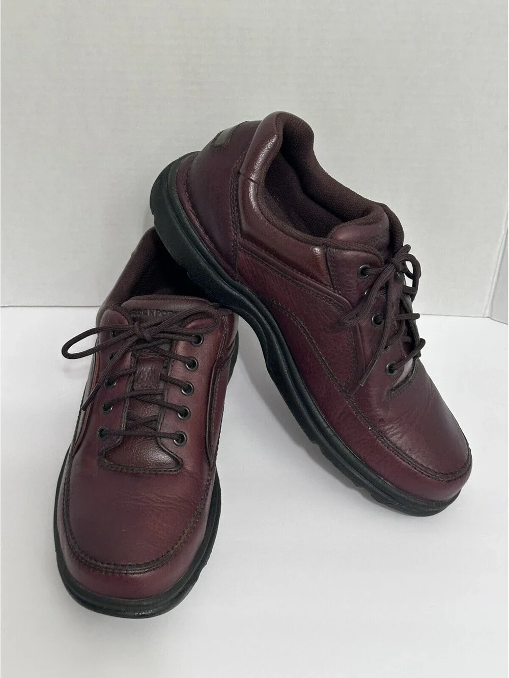 Rockport Men's Size 10.5 Brown Leather Ridgefield Eureka Oxfords Shoes Walking