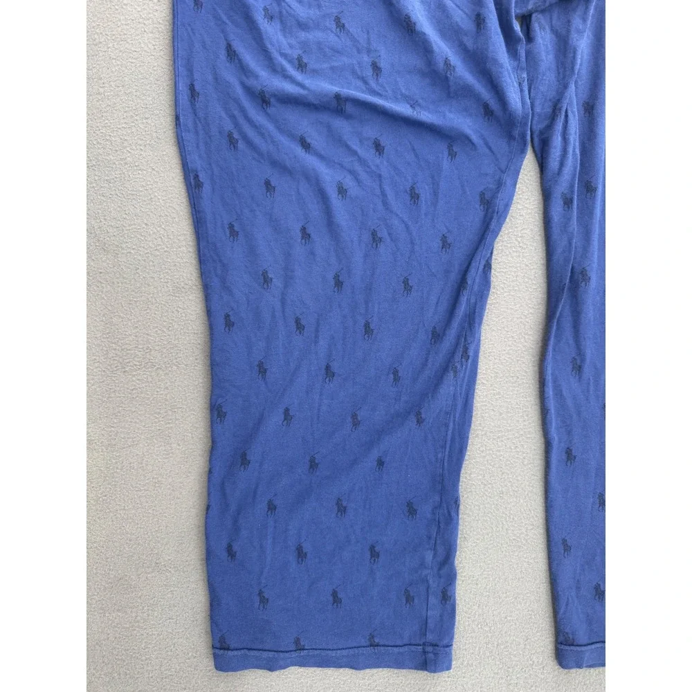 Polo Ralph Lauren Pajama Pant XL Blue All Over Pony Logo Sleepwear Loungewear
