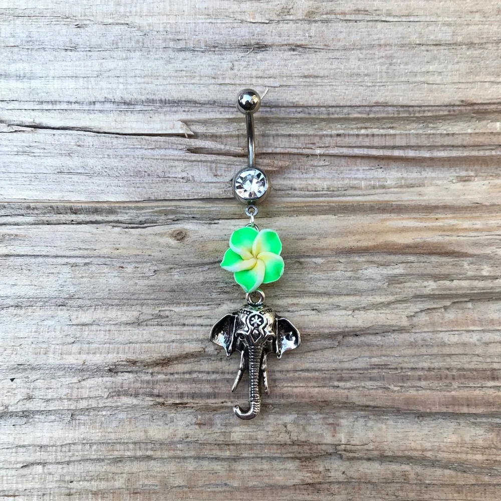 Beautiful Elephant Belly Button‎ Ring