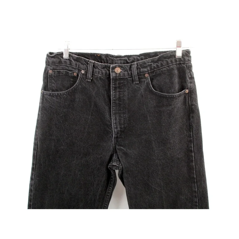 Levis 505 Bootcut Jeans Mens 32x33 Black Denim Mid Rise Cotton Cowboy Canada