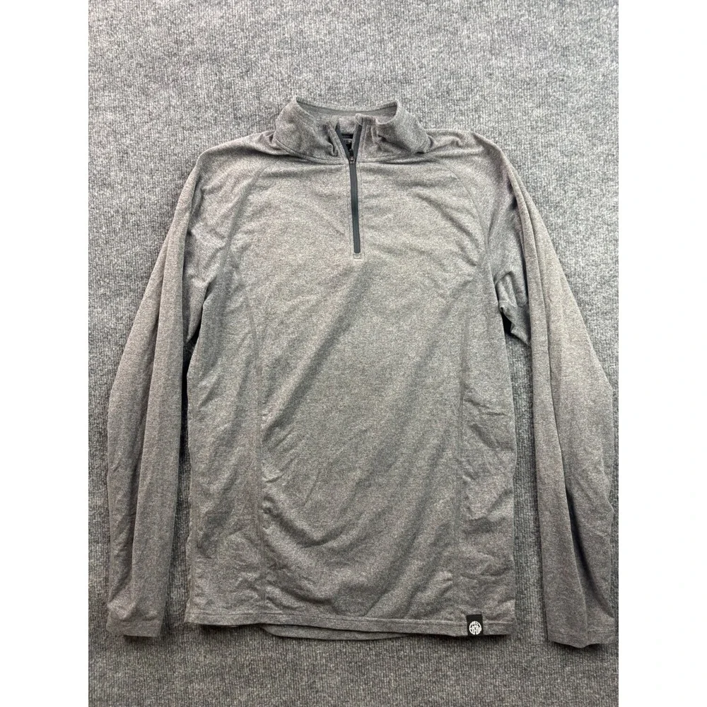 REI Co-op Quarter Zip Pullover‎ Mens Size M Gray Heathered Long Sleeve Top
