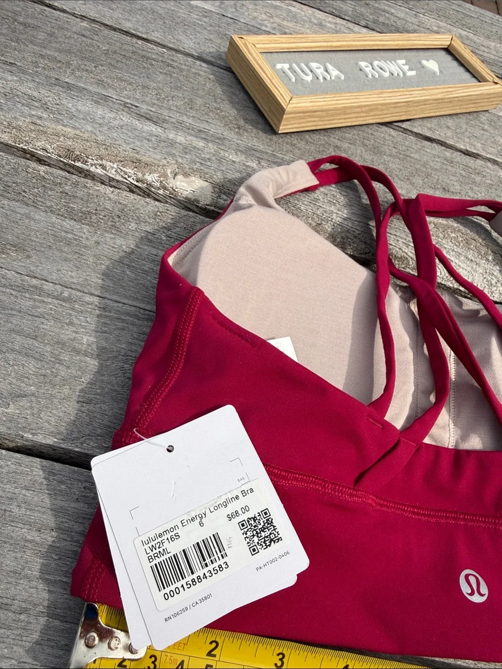 Lululemon Energy Longline Bra Berry Rumble‎ Size 6 NWT Medium Support B–D Cups
