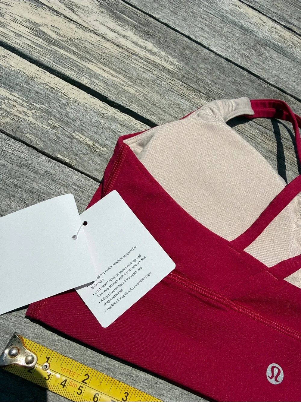 Lululemon Energy Longline Bra Berry Rumble‎ Size 6 NWT Medium Support B–D Cups