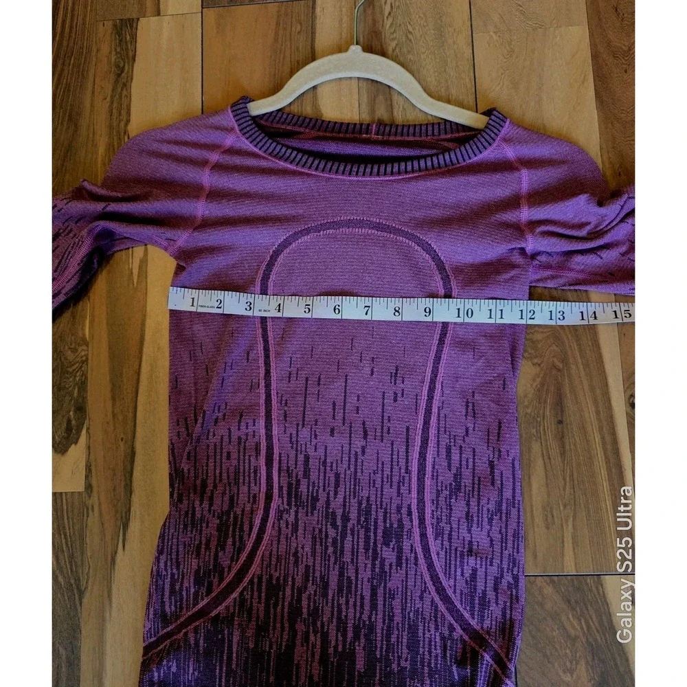 Lululemon Shirt Womens‎ 2 Royal Plum Swiftly Tech Long Sleeve Running Yoga