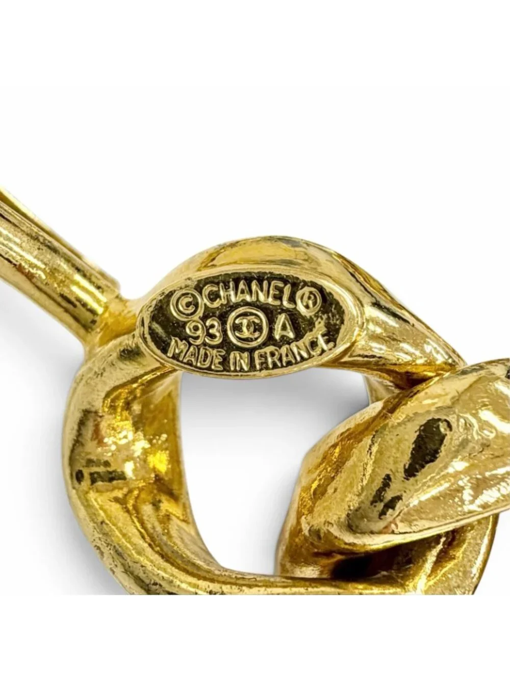 Chanel Vintage 93A CC Logo Chain Belt Gold