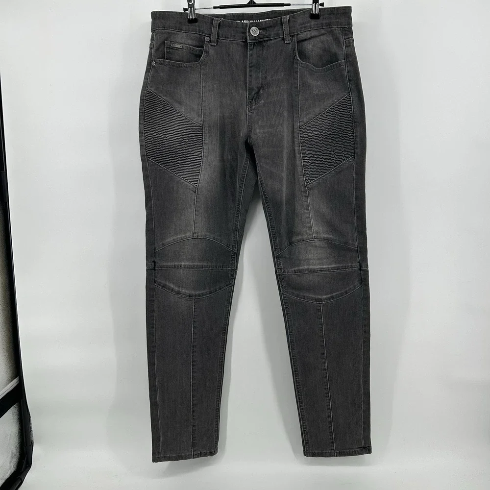 V 1969 Italia Jeans 34x32 Black ‎ Moto Biker Abbigliamento Sportivo SRL Grudge