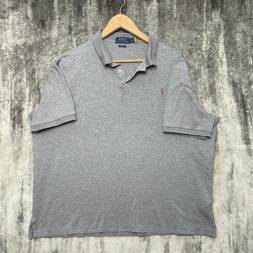 Polo Ralph Lauren Men's Classic‎ Fit Gray XL Tall Short Sleeve Polo