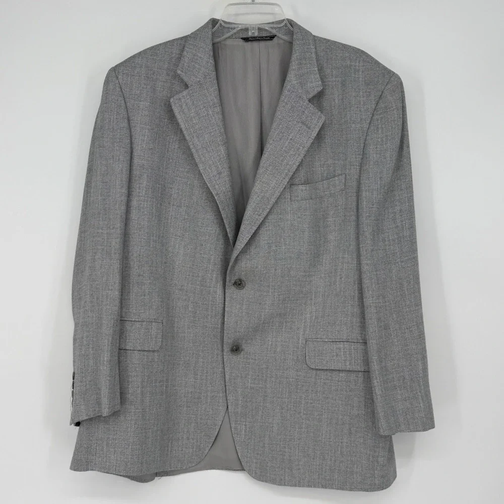 Jack Victor Collection Gray Blazer Sport Coat‎ Italian Fabric Bamboo Viscose 45R