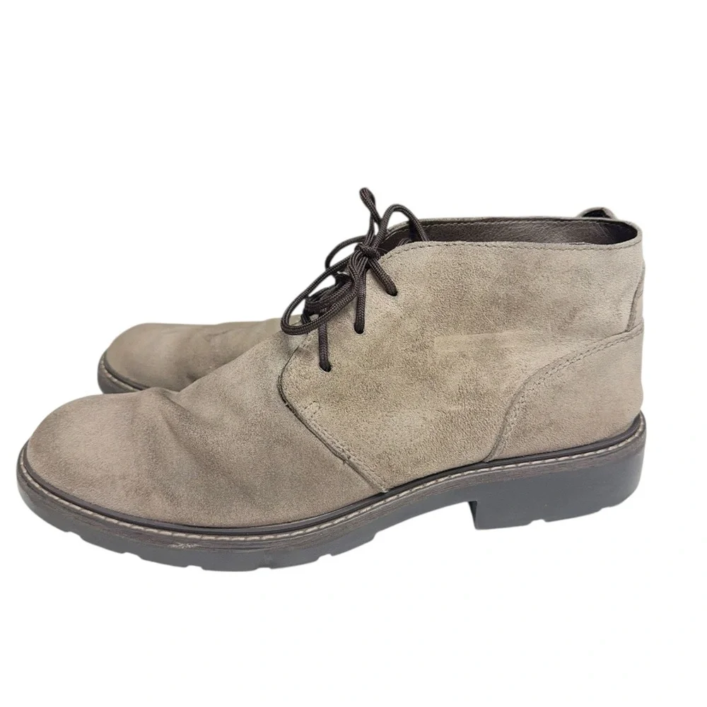Men's‎ Chukka Boots in Gray Suede Made in Italy 44 10.5-11
