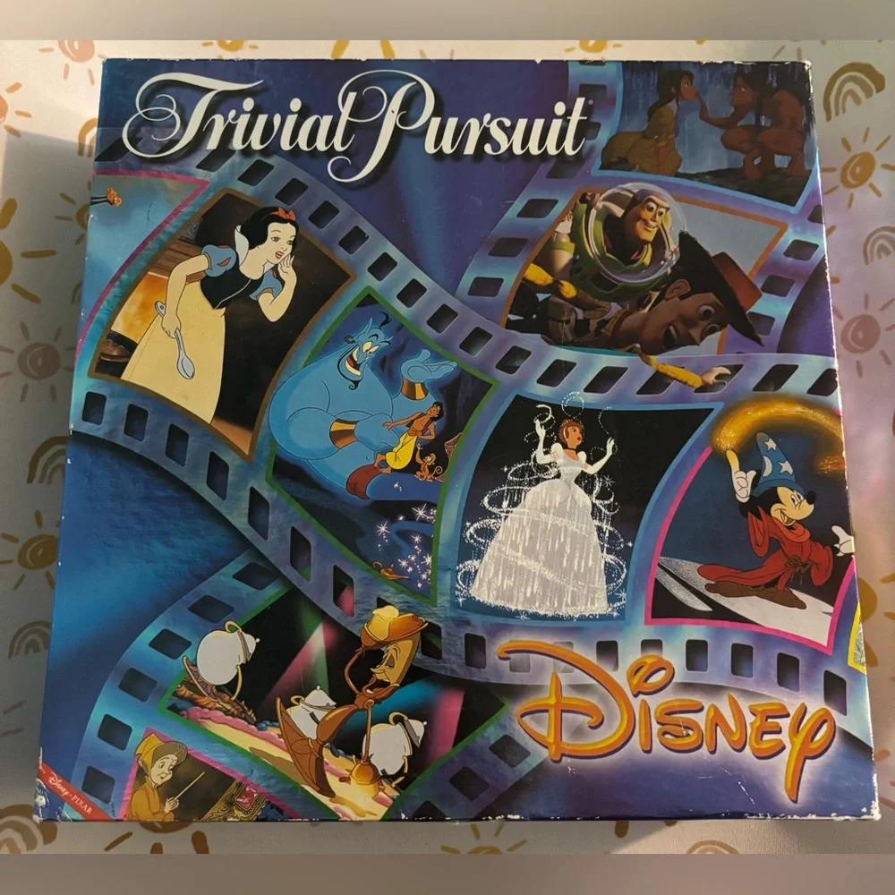 Vintage‎ Disney Trivial Pursuit Pieces Factory Sealed Wear on Box Corners 2002