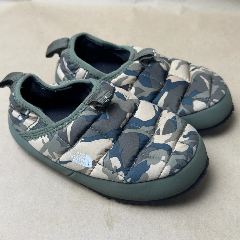The North Face Kids ThermoBall Traction Mule II‎ Camo Slippers Green Size 1Y