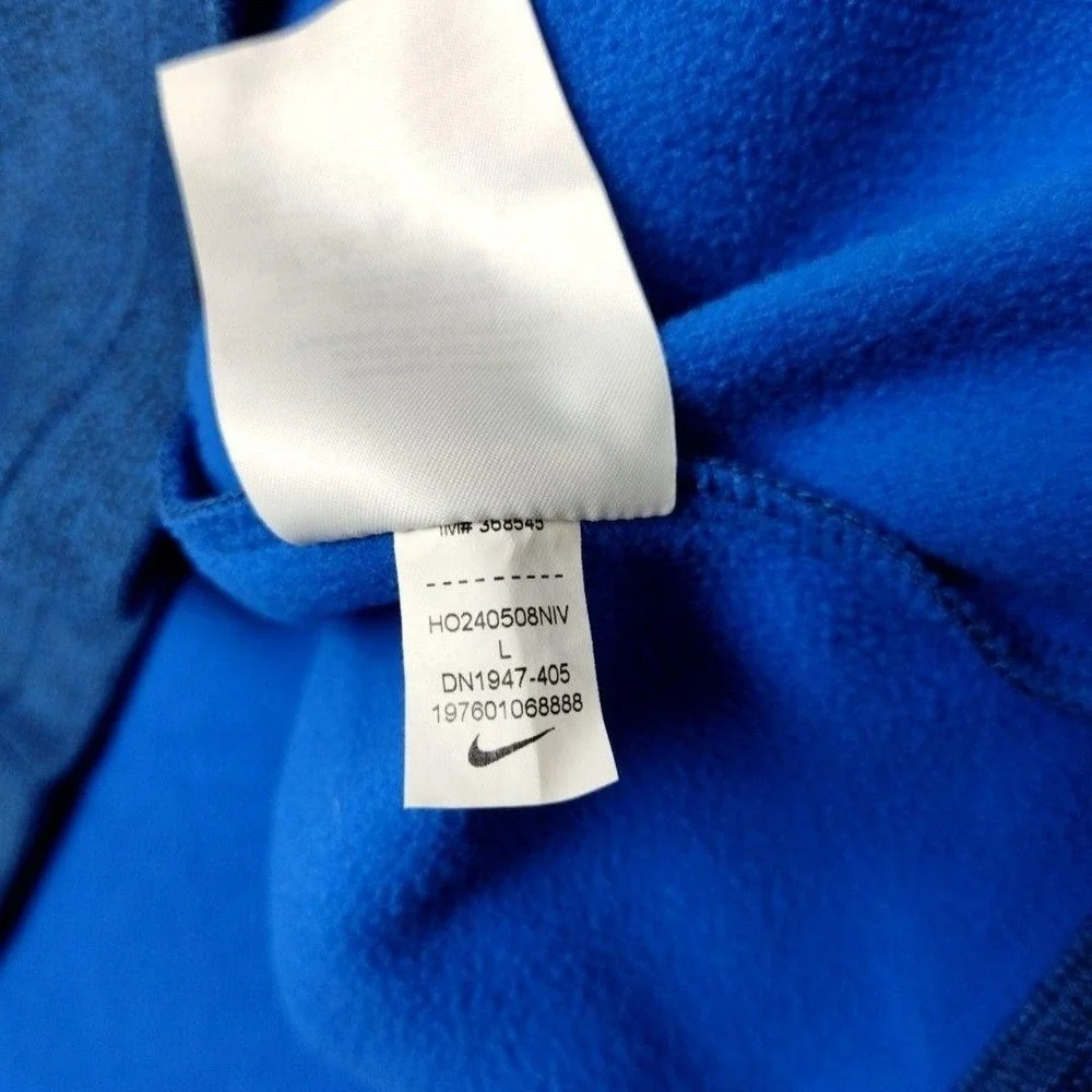 Nike‎ Sweatshirt Mens L Blue Victory Golf 1/4 Zip Pullover Fleece Tennis DN1947