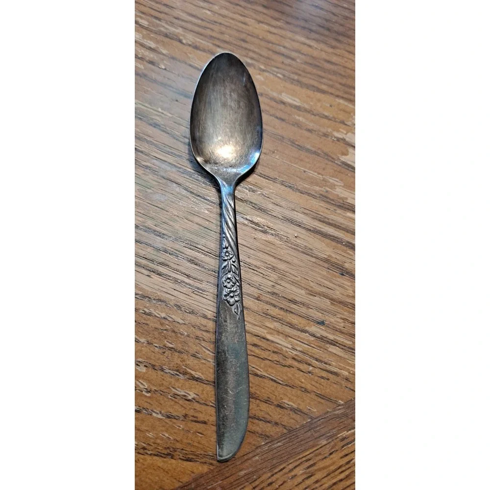 ONEIDA‎ WM ROGERS SILVER PLATE FLATWARE ALWAYS WILDWOOD  1 TEASPOON