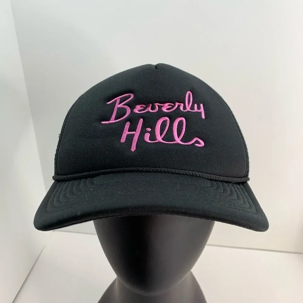 Rare Beverly Hills  Cali Good Life BLACK‎ TRUCKER HAT