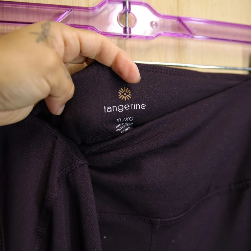 Tangerine Plum Purple Moto Activewear Set Jacket L Leggings XL Athleisure