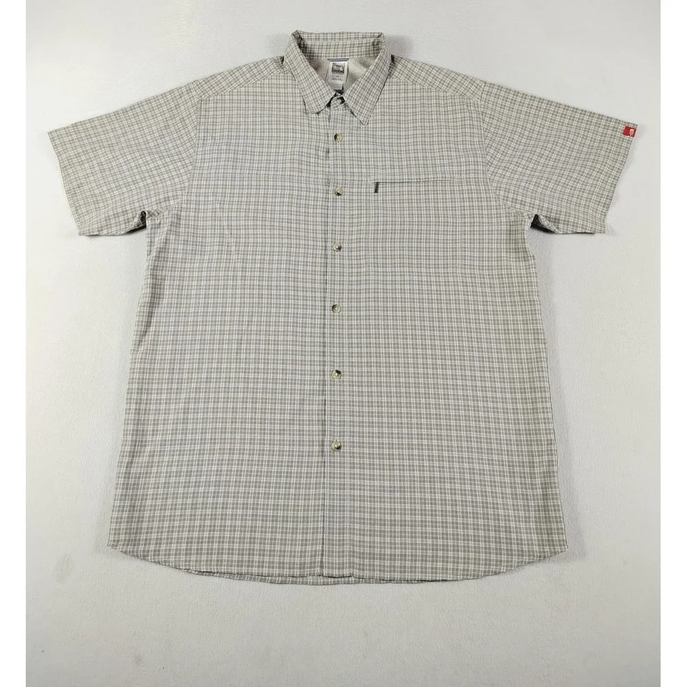 The North Face Shirt Mens Large Multicolor‎ Check Short Sleeve Outdoor Casual