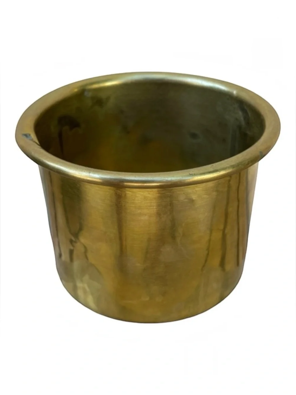 Antique Brass Handcrafted Cylindrical Vessel/Pot 3