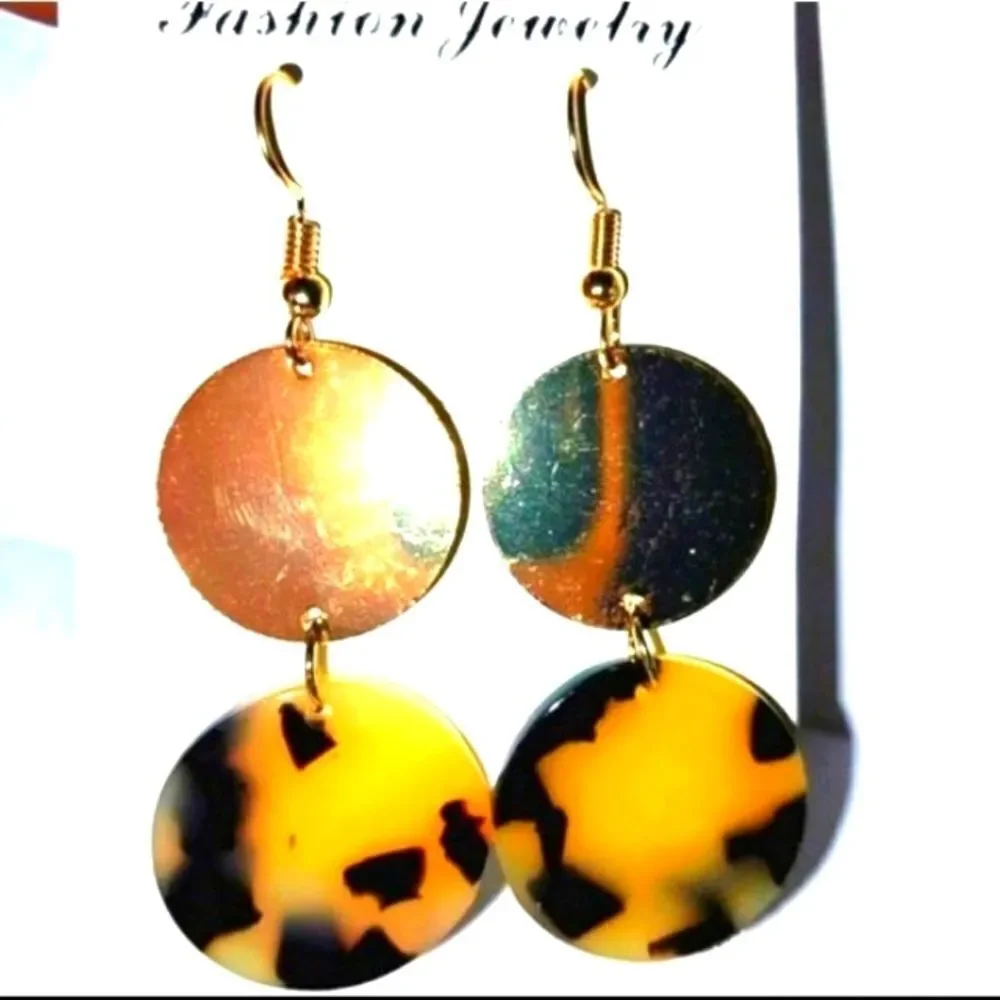 Elegant Print Handmade Dangle Earrings