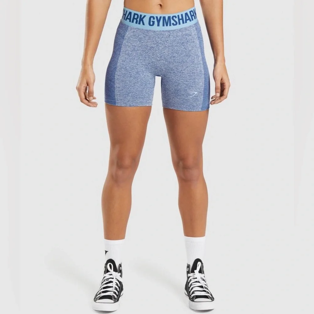 (A11) Gymshark Flex Shorts - Earl Blue Marl, Size Small,‎ EUC