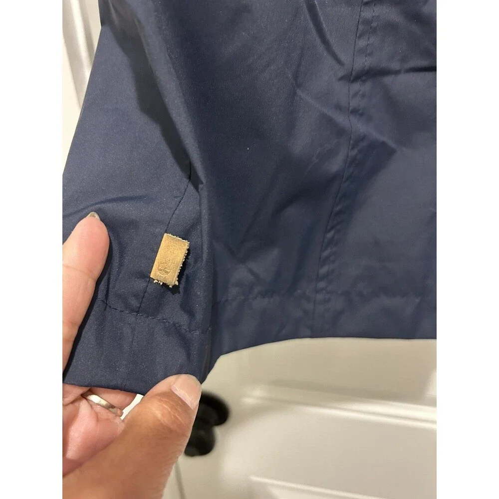 Timberland Women HyVent Waterproof 2 in 1 Trench Coat Blue Small Quilted Liner