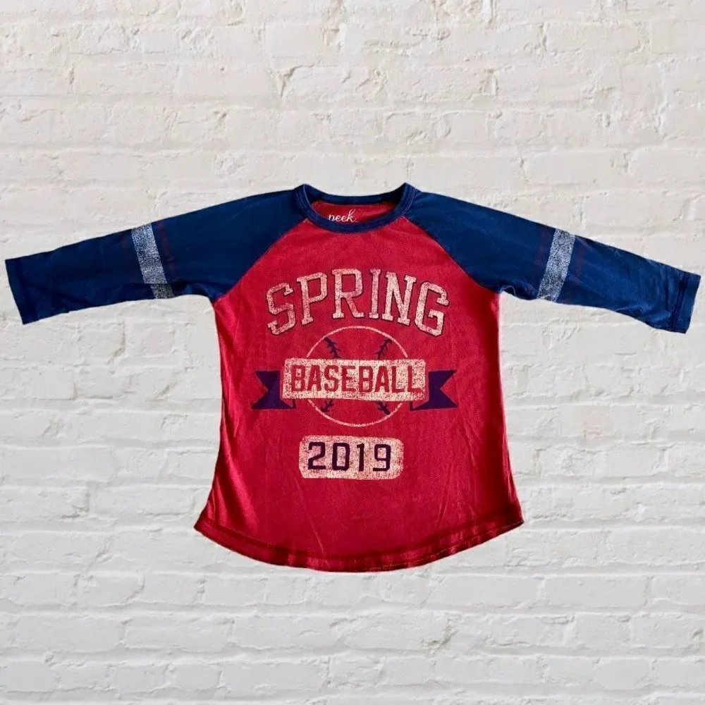 Peek Kids Spring Baseball Graphic Raglan Tee