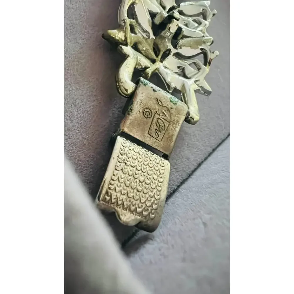 Vintage Coro Silver-Tone Leaf Bracelet