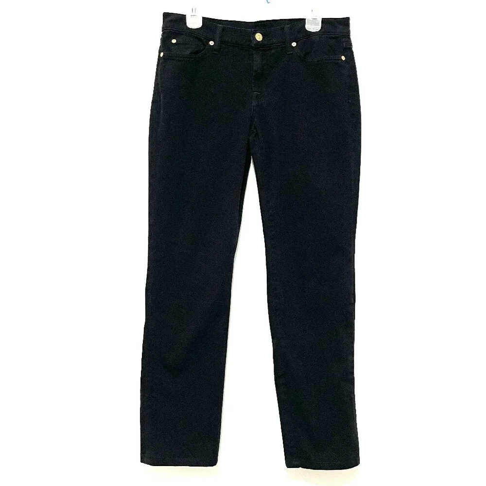 7 For All Mankind Womens Bootcut Jeans 30 (33 Actual) Black Minimalist Low Rise