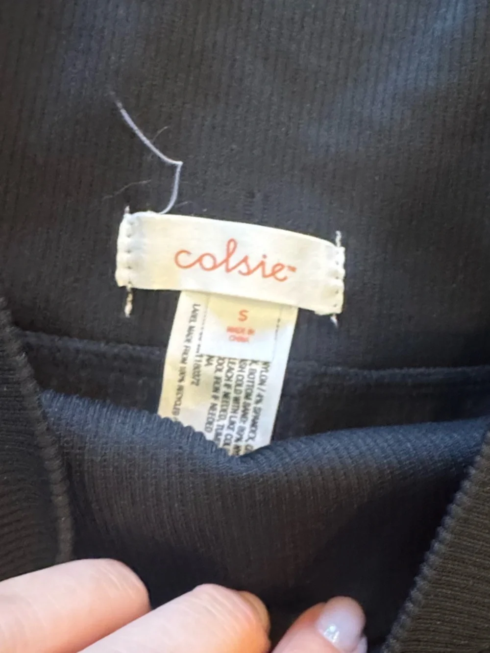 Colsie ribbed fabric